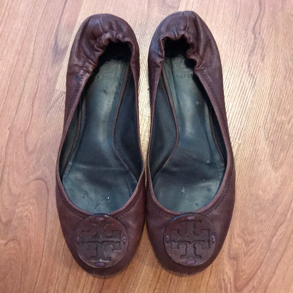Tory Burch Brown Leather Flats - size 7